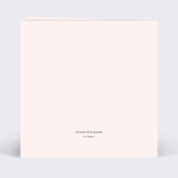 Carte fête des grands-mères Cœurs Pastels Verso