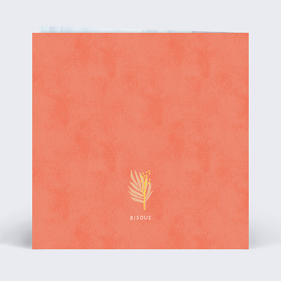 Carte fête des grands-mères Courrier Fleuri Verso