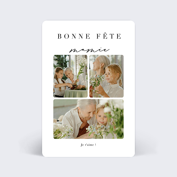 Fête des Grands-Mères Trois Photos