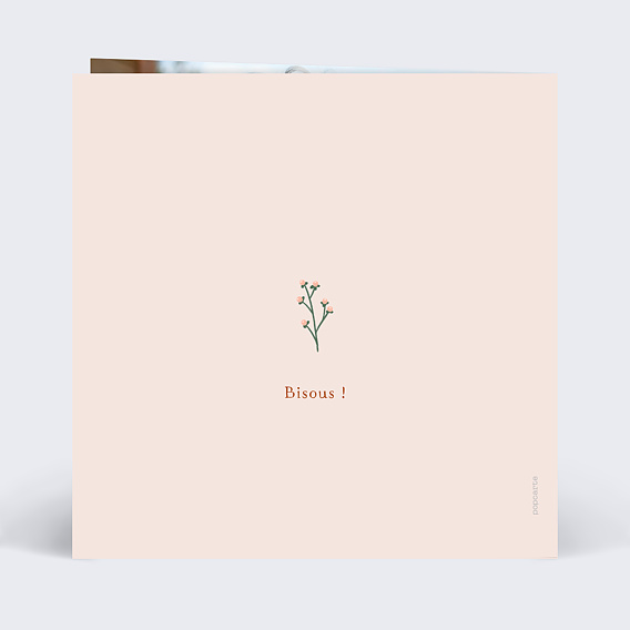 Carte fête des grands-mères Couronne de Fleurs II Verso