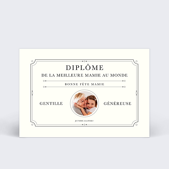 Fête des Grands-Mères Le diplôme