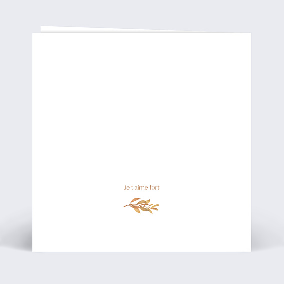 Carte fête des grands-mères Flower of Fall Verso