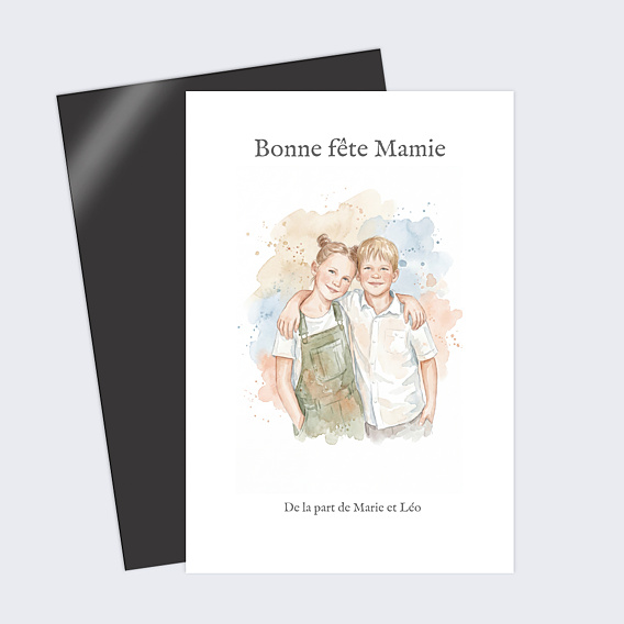 Fête des Grands-Mères Portrait en aquarelle