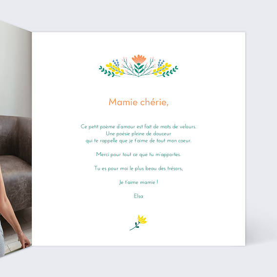 Carte fête des grands-mères Pop Liberty Intérieur Droit