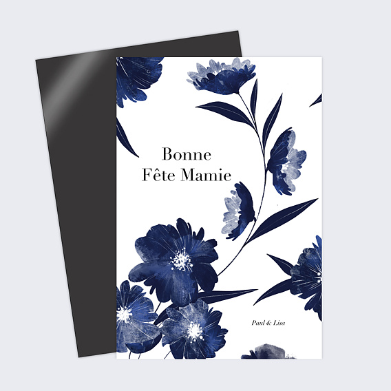 Carte fête des grands-mères Jardin Bleu