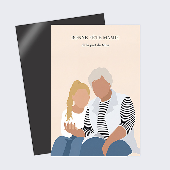 Fête des Grands-Mères Portrait en illustration minimaliste