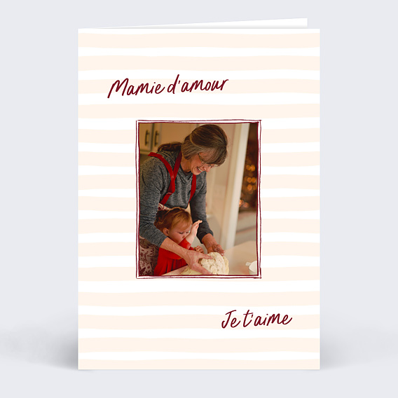 Carte fête des grands-mères Red notes