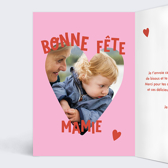 Carte fête des grands-mères Coeur d’Exception Intérieur Gauche