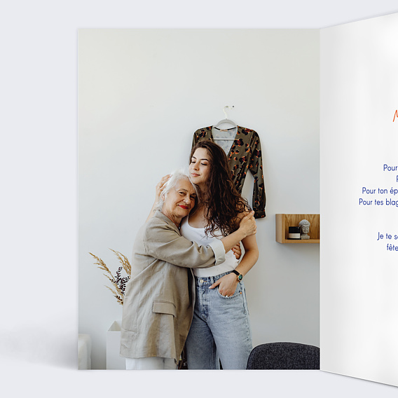 Carte fête des grands-mères Jeu de Mots Intérieur Gauche