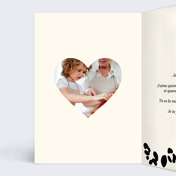 Carte fête des grands-mères Léopard Intérieur Gauche