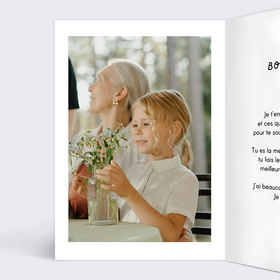 Carte fête des grands-mères Marelle Intérieur Gauche