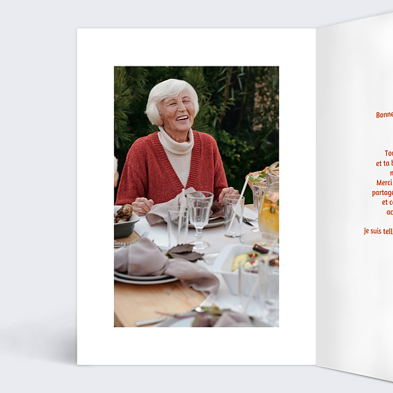 Carte fête des grands-mères Première fête Intérieur Gauche