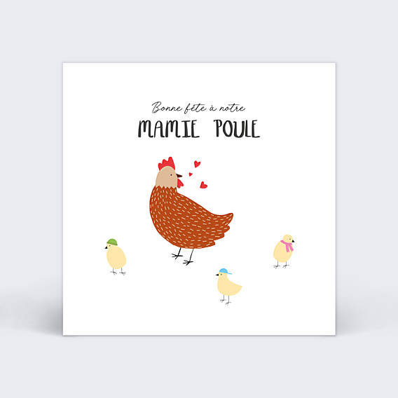 Fête des Grands-Mères Mamie Poule