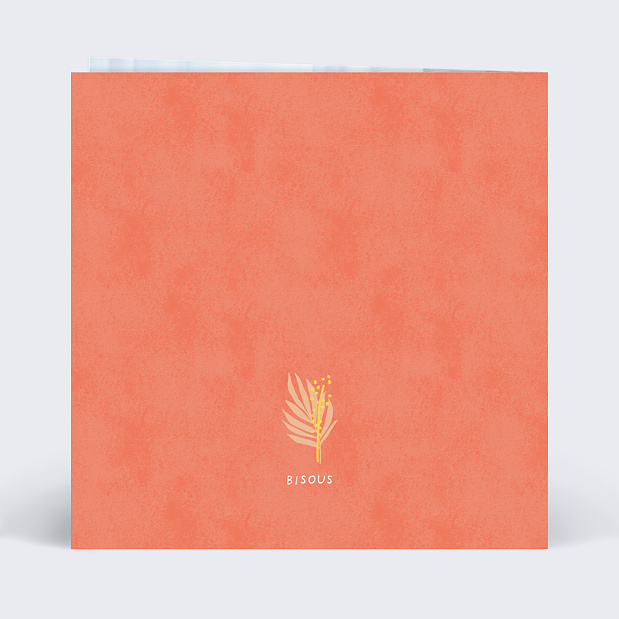 Fête des Grands-Mères Courrier Fleuri Verso