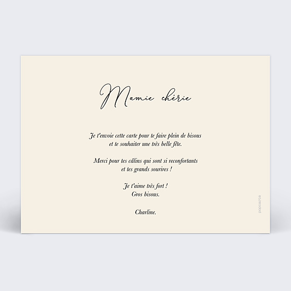 Fête des Grands-Mères Etiquette Coeur