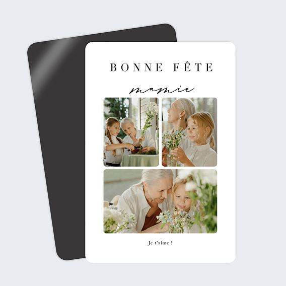 Carte fête des grands-mères Trois Photos