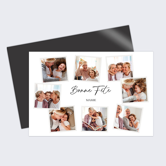 Carte fête des grands-mères Multi Polaroids
