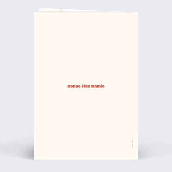 Carte fête des grands-mères Portrait en film d'animation Verso