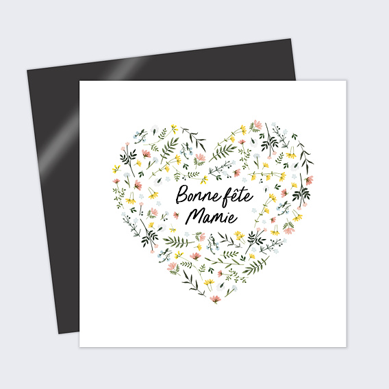 Carte fête des grands-mères Cœur Liberty