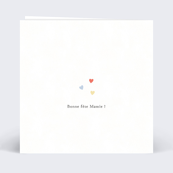 Carte fête des grands-mères Je t'aime plus que Verso