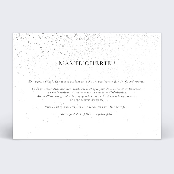 Carte fête des grands-mères Générations d’Amour Verso