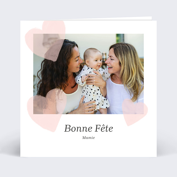 Fête des Grands-Mères Cœurs Pastels