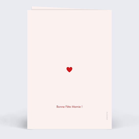 Carte fête des grands-mères 1001 Coeurs Verso