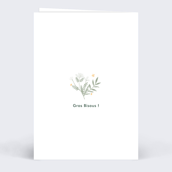 Carte fête des grands-mères Fleurs Festives Verso