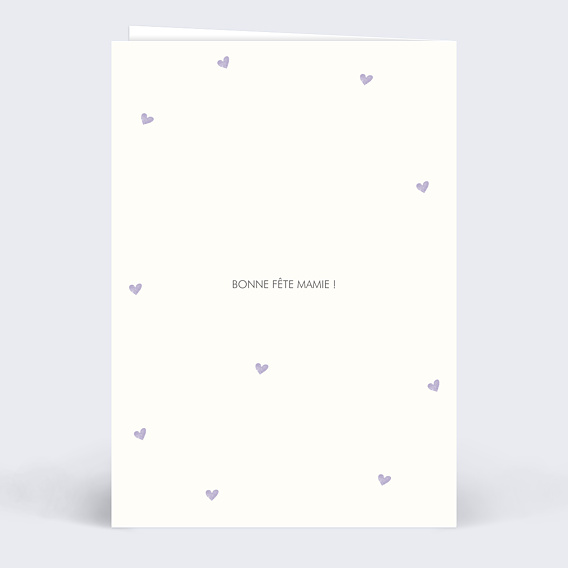 Carte fête des grands-mères Petits Coeurs Verso