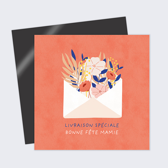 Carte fête des grands-mères Courrier Fleuri