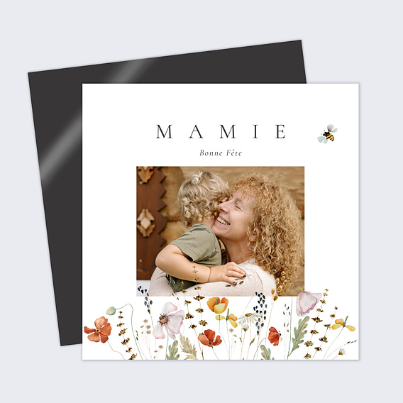 Carte fête des grands-mères Printemps Fleuri