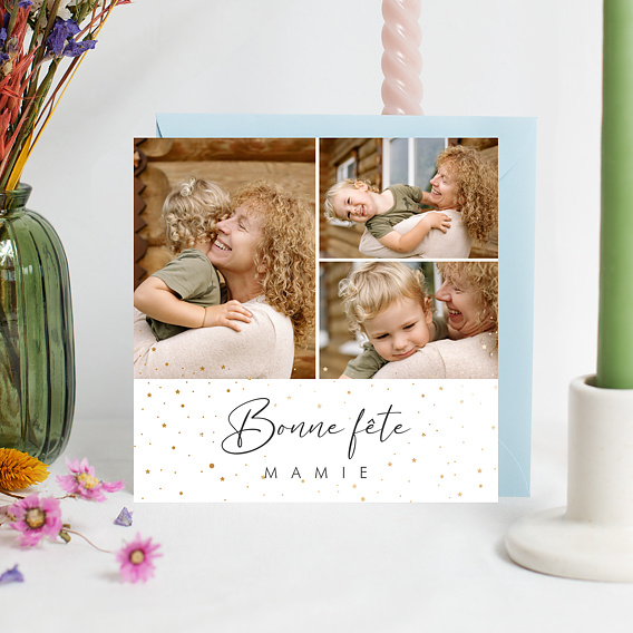Carte fête des grands-mères Pétillant Après 4