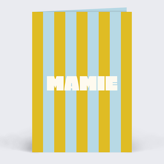 Carte fête des grands-mères Rayures d'amour