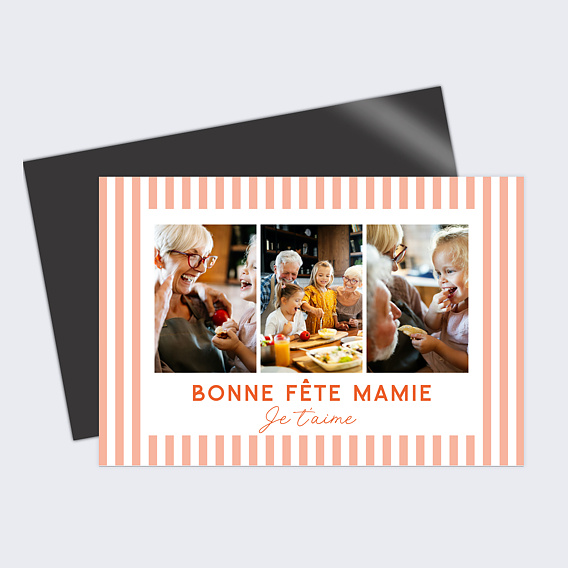 Carte fête des grands-mères Douce Rayure