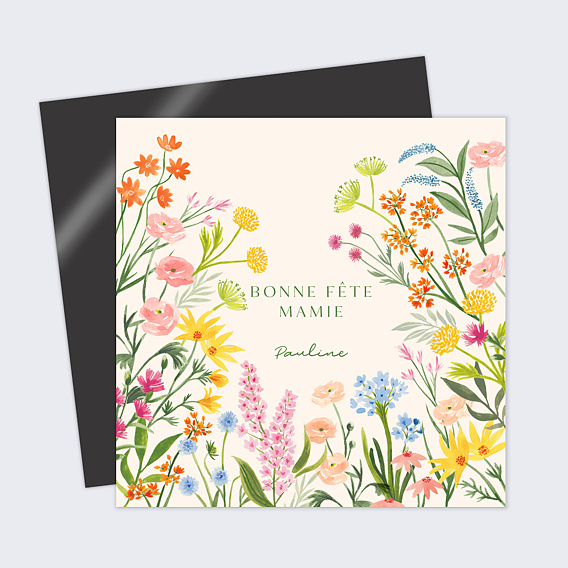 Carte fête des grands-mères Jardin