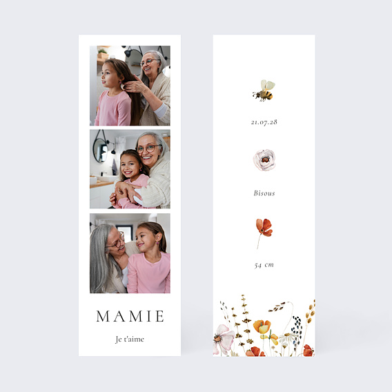 Carte fête des grands-mères Printemps Fleuri