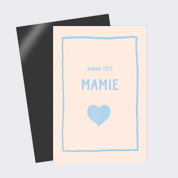 Carte fête des grands-mères Coeur Simple Mamie