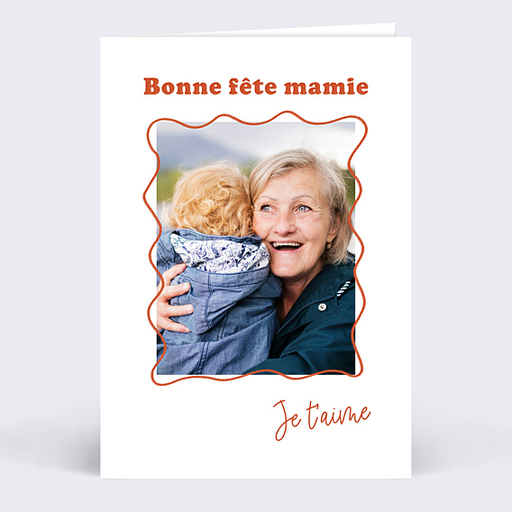 Carte fête des grands-mères Wavy imparfait