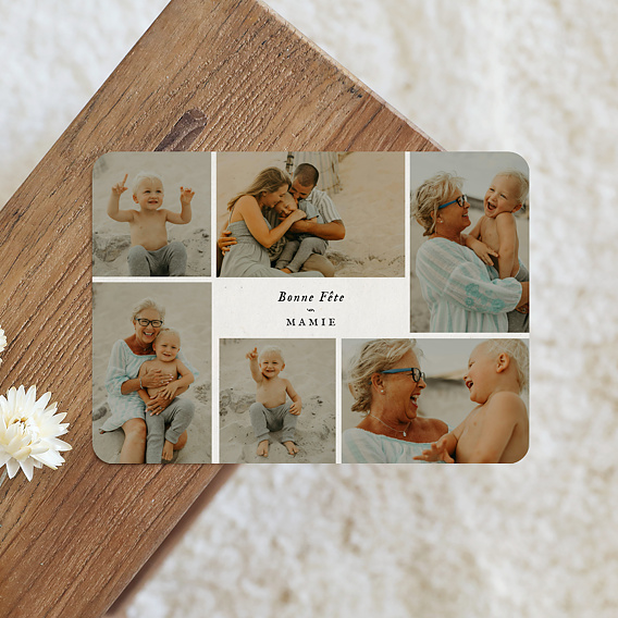 Carte fête des grands-mères Pêle Mêle Horizontal Après 1