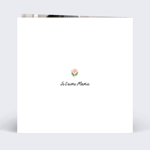 Carte fête des grands-mères Cœur Liberty Verso