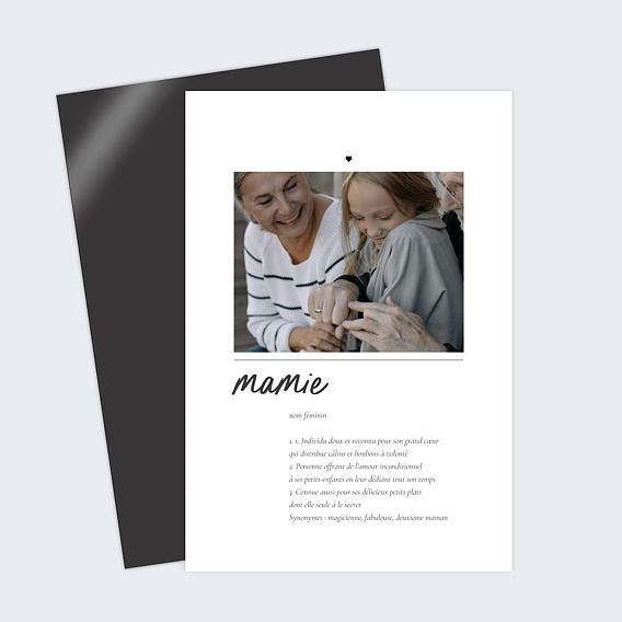 Carte fête des grands-mères Définition Mamie