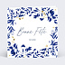 Carte fête des grands-mères Ornements Floraux Recto
