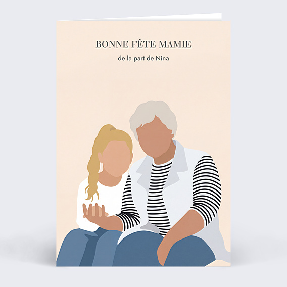 Fête des Grands-Mères Portrait en illustration minimaliste