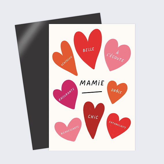 Carte fête des grands-mères Cœurs Expressifs