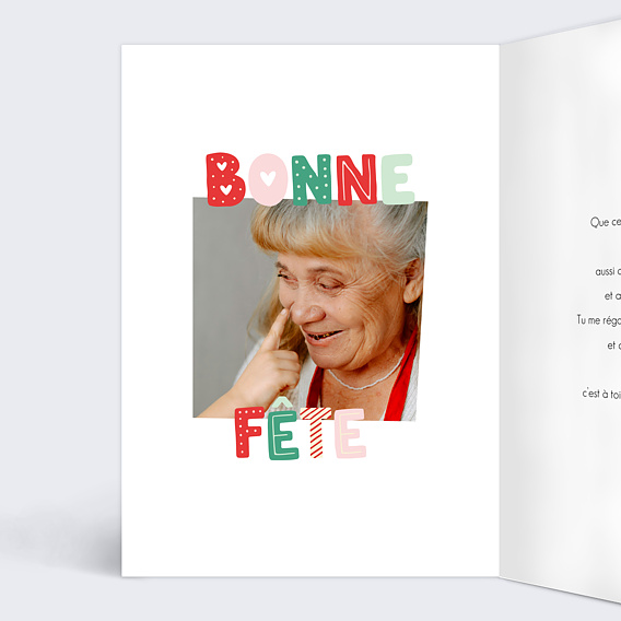 Carte fête des grands-mères Patchwork Intérieur Gauche