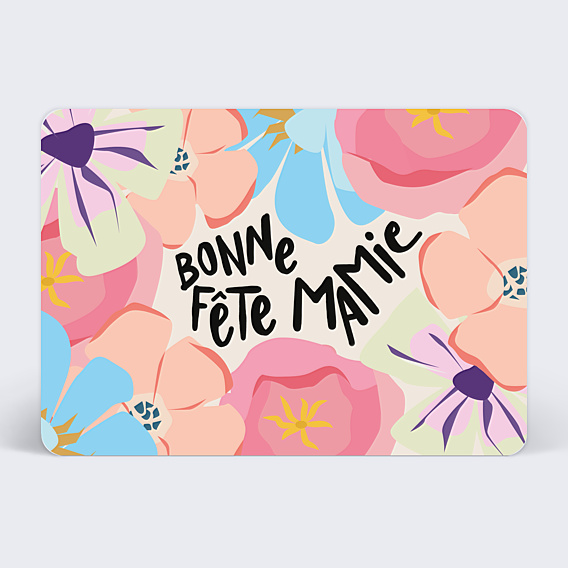 Fête des Grands-Mères Fleurs Aquarelle