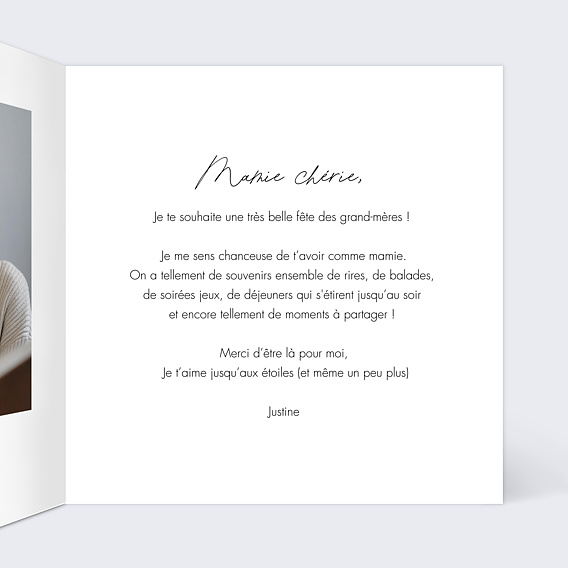 Carte fête des grands-mères Pastille Intérieur Droit