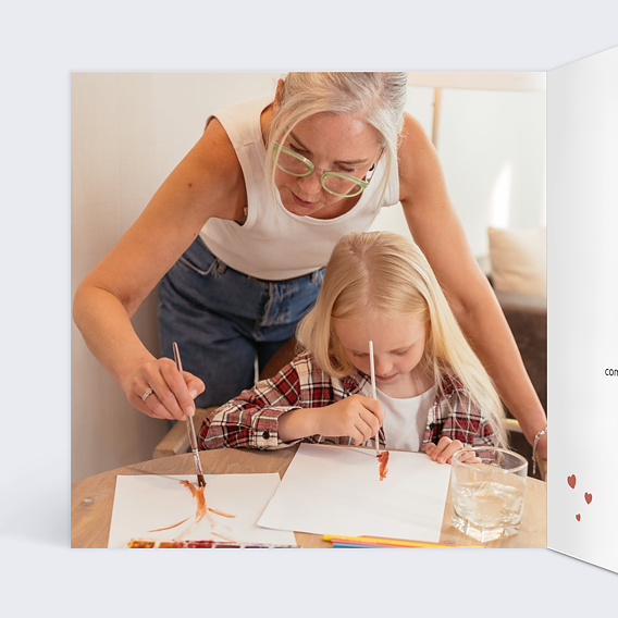 Carte fête des grands-mères Le Meilleur à Venir Intérieur Gauche