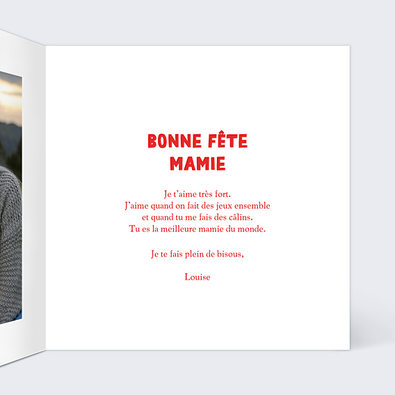 Fête des Grands-Mères Typo coeur