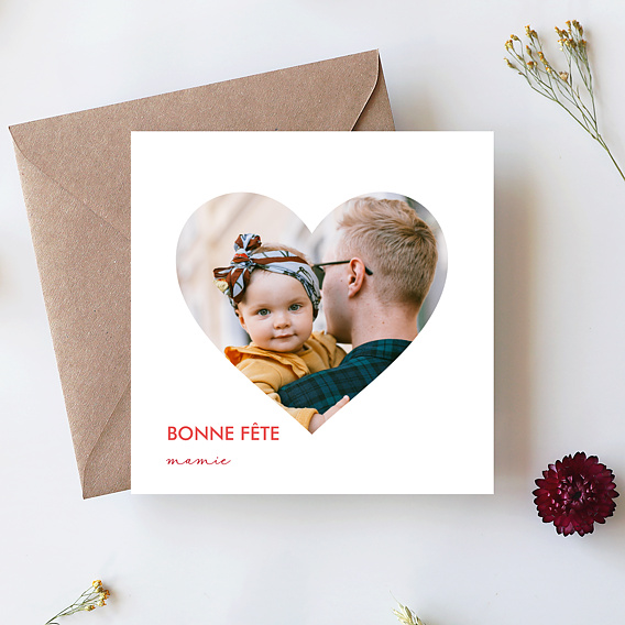 Carte fête des grands-mères Cœur en Fête Après 1